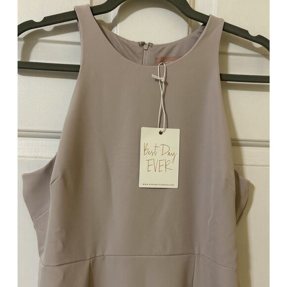 Show Me Your Mumu Chicago High Neck Gown Show Me The Ring Stretch Crepe M NEW C9 - Picture 3 of 5